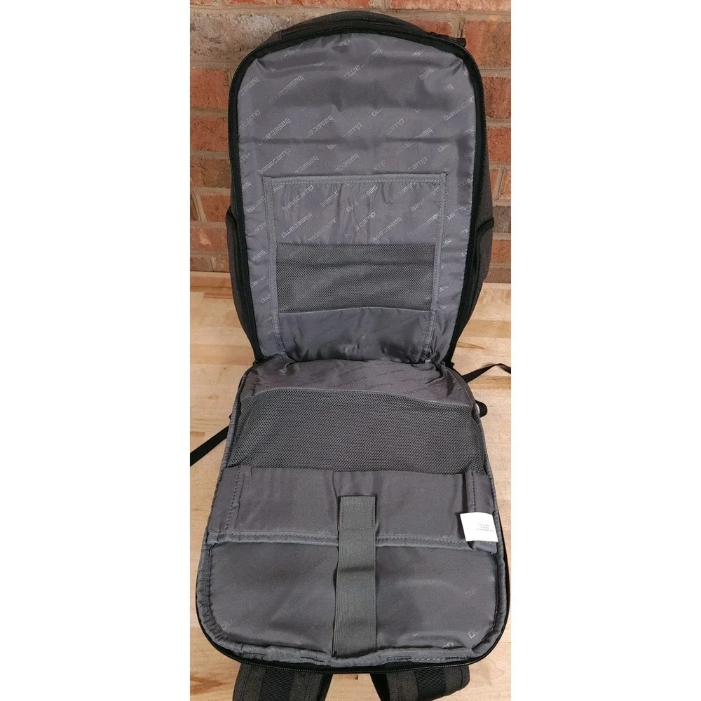 Basecamp Mt. Augusta Laptop Backpack Charcoal Gray Heathered Tech Travel Bag